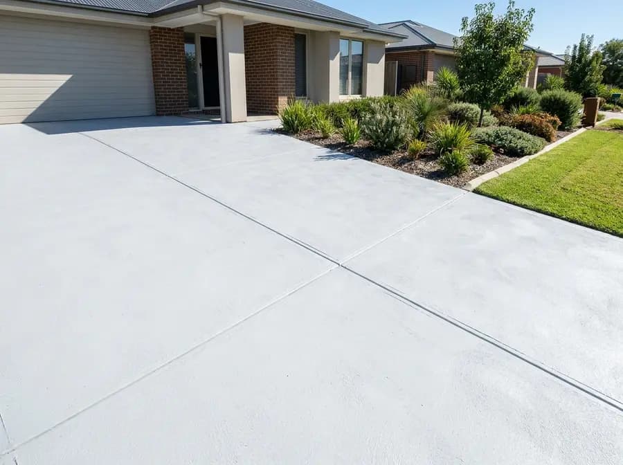 Clean concrete driveway after cleaning (illustrative)